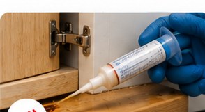 Professional gel treatment application for cockroach control