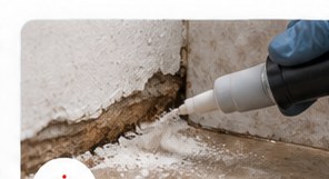 Powder or dust treatment application